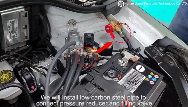 Latest company Cases about 3-4는 압력 저감기와 충진 밸브를 연결시키기 위한 낮은 탄소 강관을 설치합니다